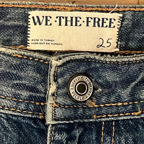 We the Free | Flare leg denim jeans Frayed raw hems Women’s size 25 Free People - Picture 4 of 8